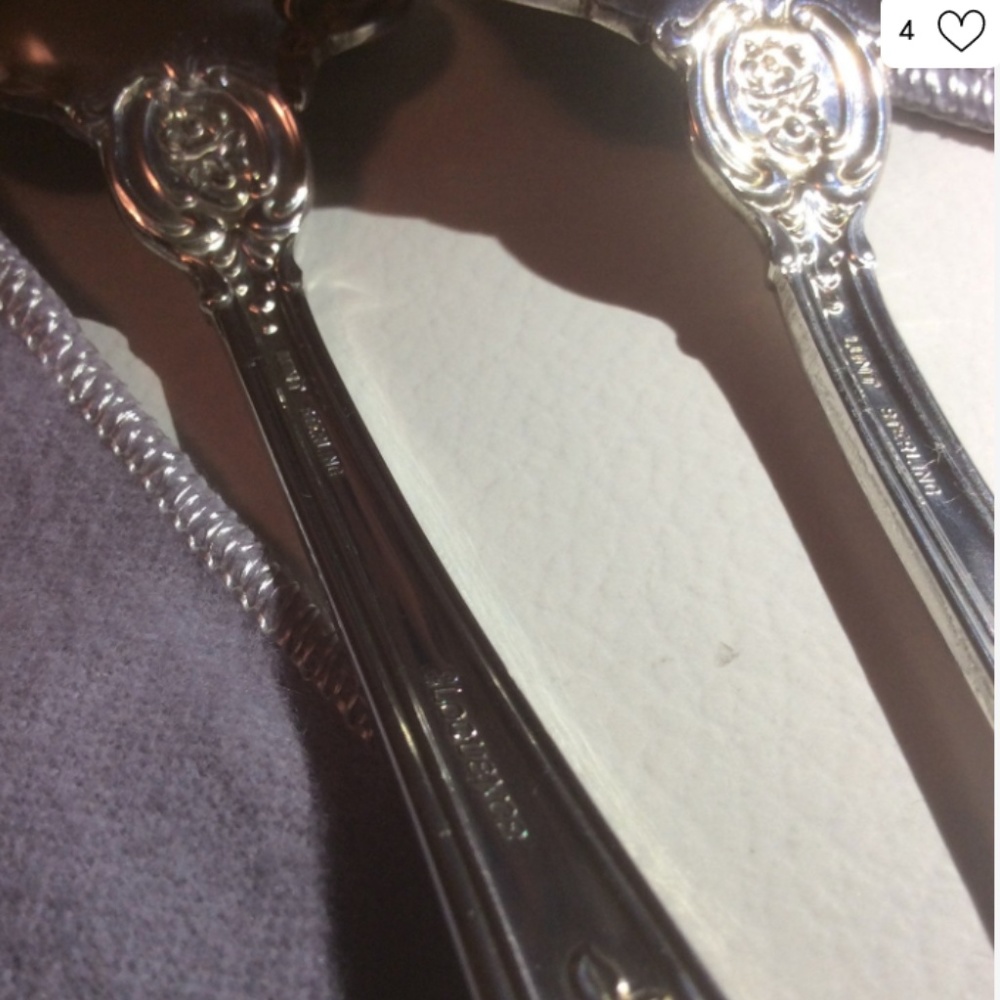 Lunt Sterling Eloquence Salad Set, 1953 NEVER USED - Picture 3 of 7